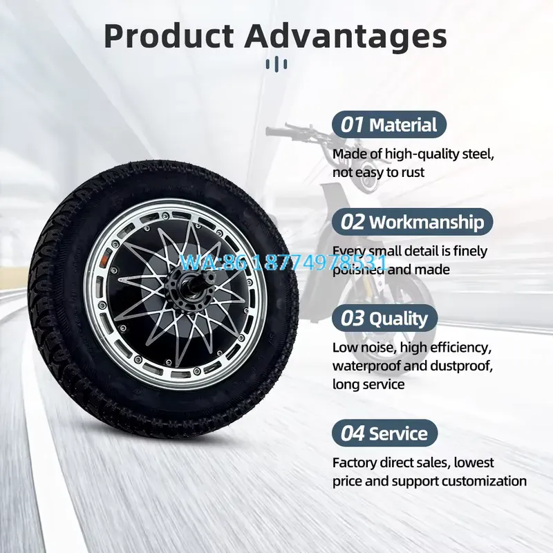 5000W Hub Motor Kit 72V - Wmwmnu 12 İnç Bldc Göbek Motor